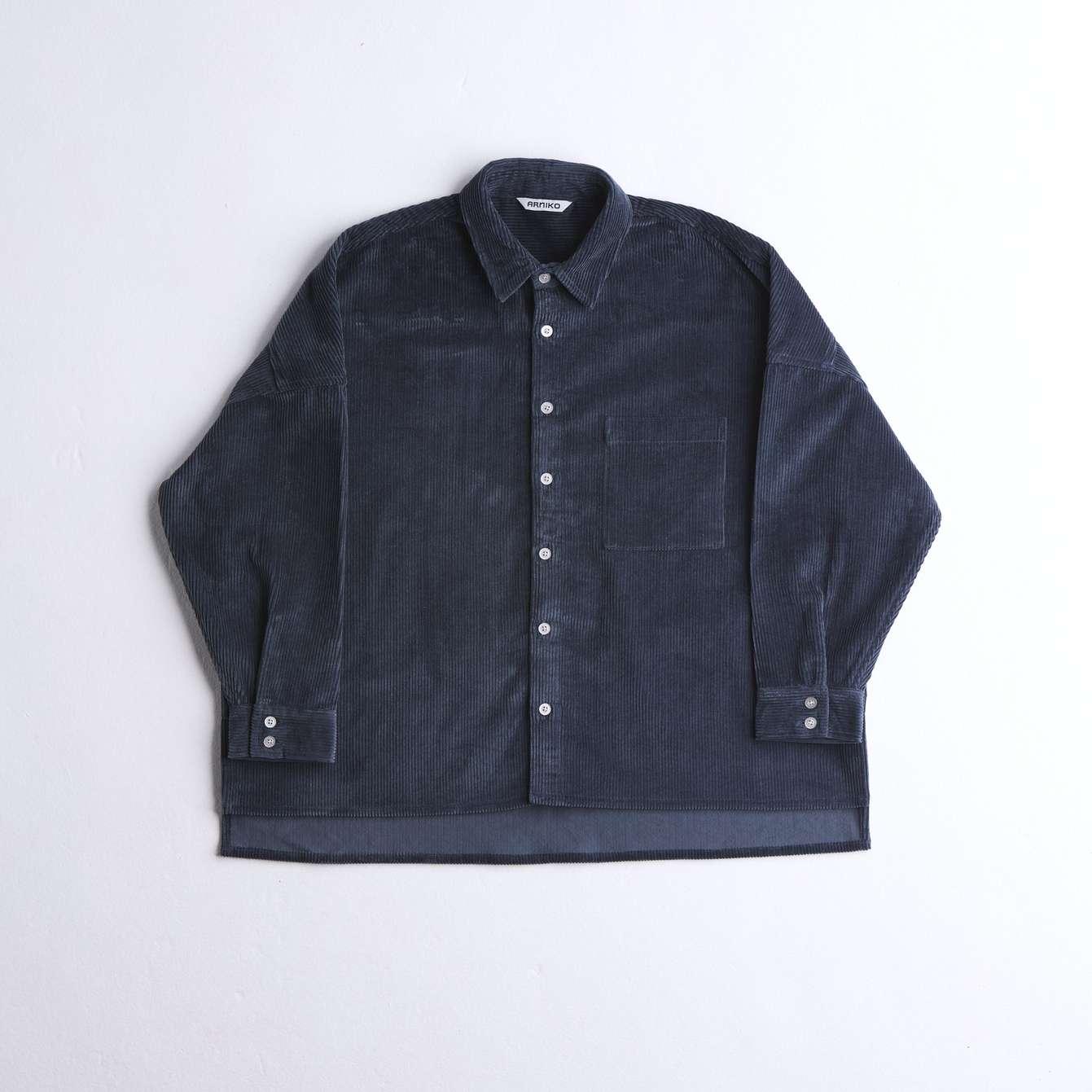 Arniko Tahira Cord Shirt Slate One Size Bio-Baumwolle grau